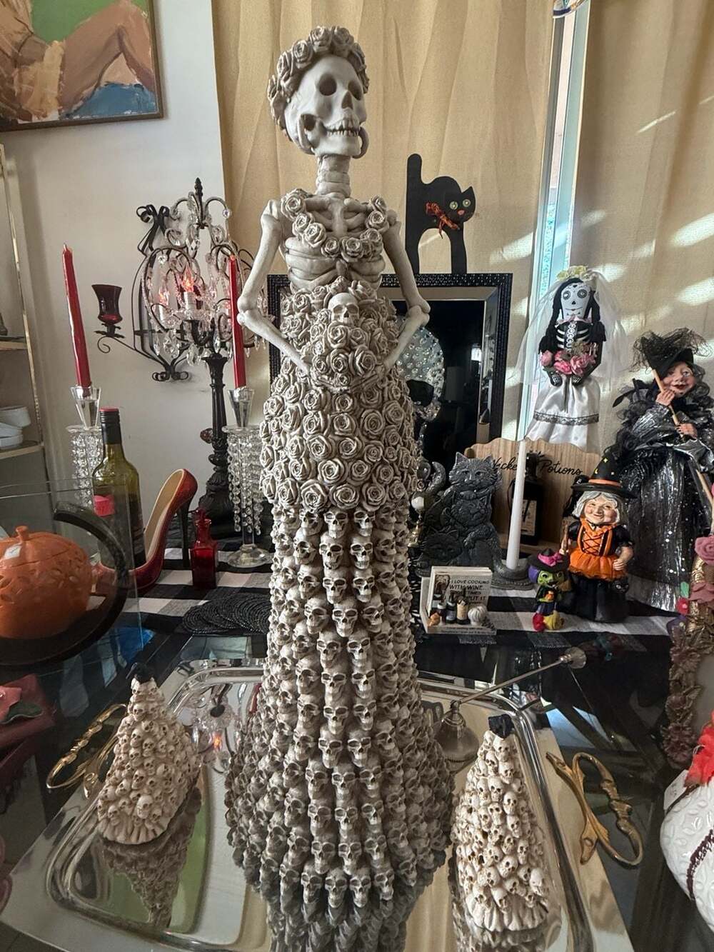 The Catrina Matilde Day of the Dead Skeleton Bride Statue